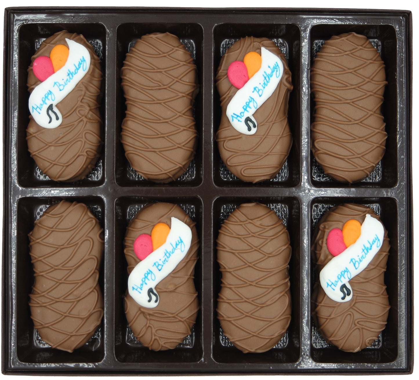 Philadelphia Candies Milk Chocolate Covered Nutter Butter Cookies  Happy Birthday Gift Net Wt 8 Oz