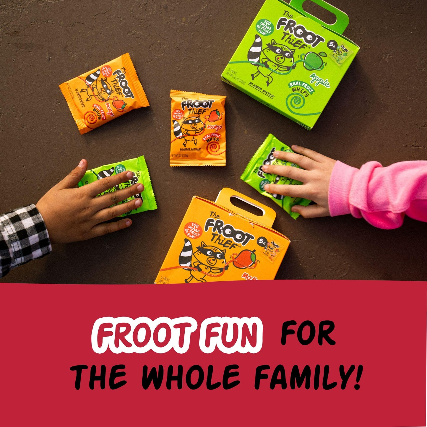 The FROOT Thief Real Fruit Snack Whips BIG Variety Pack, Nut Free, Individual Bags for Kids School Lunches, 10xStrawberry, 10xGr