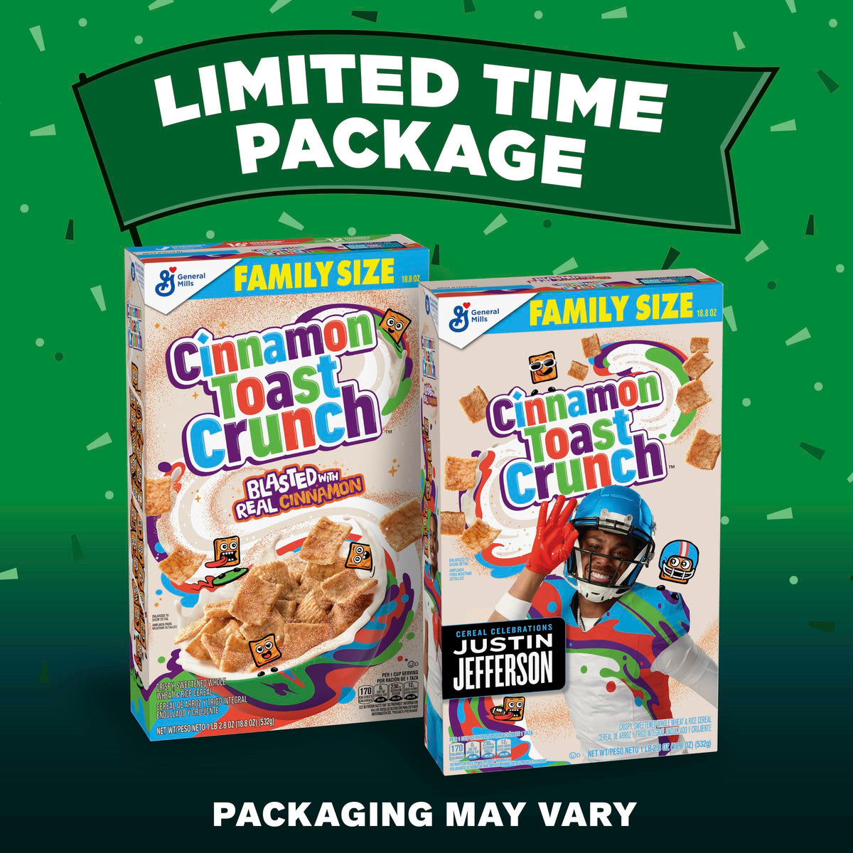 Cinnamon Toast Crunch Breakfast Cereal, Crispy Cinnamon, Family Size, 18.8 oz