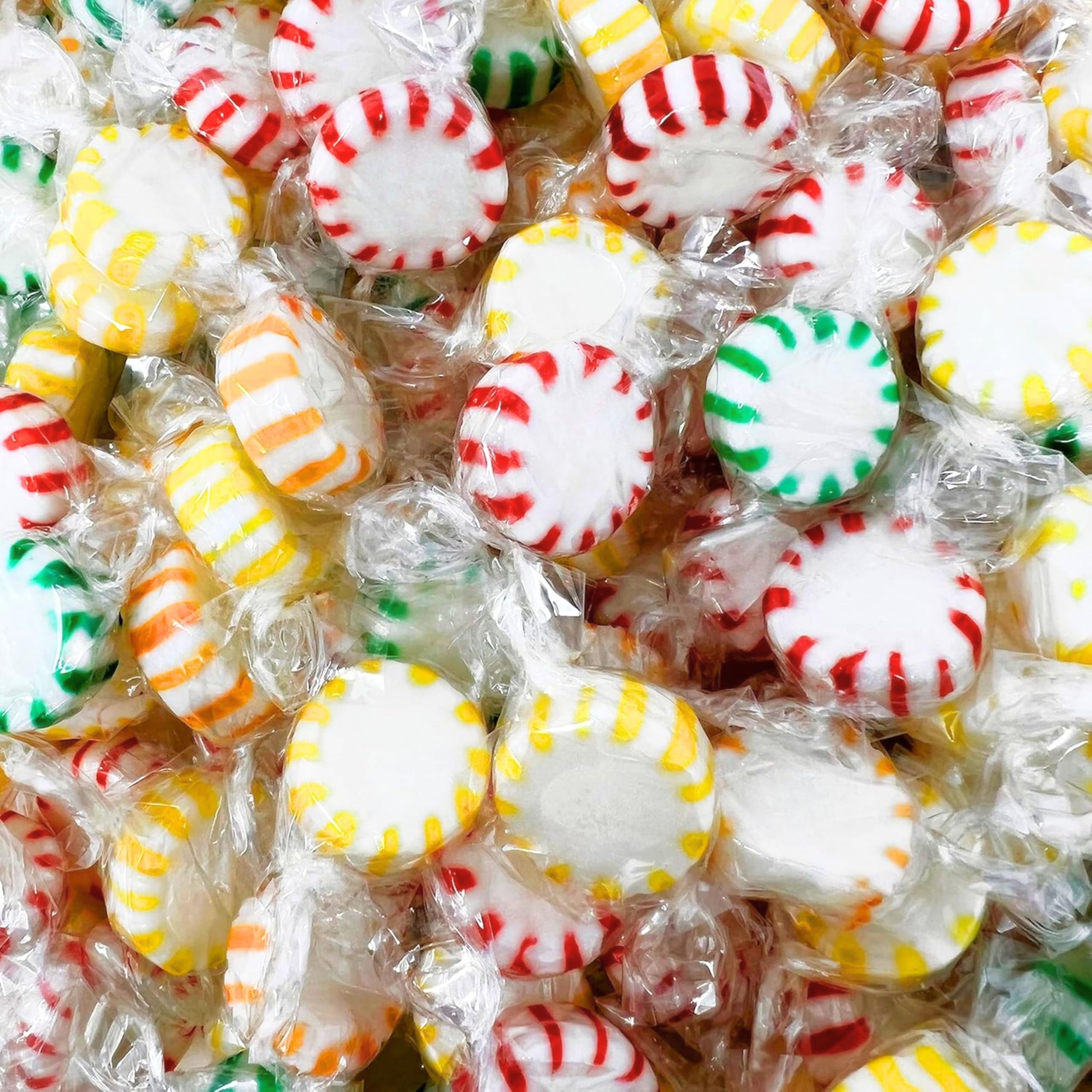 Assortit Fruit Flavored Starlight Hard Candy - Assorted Flavors - 3 lbs - Individually Wrapped - Red, Yellow, Green, Orange, White