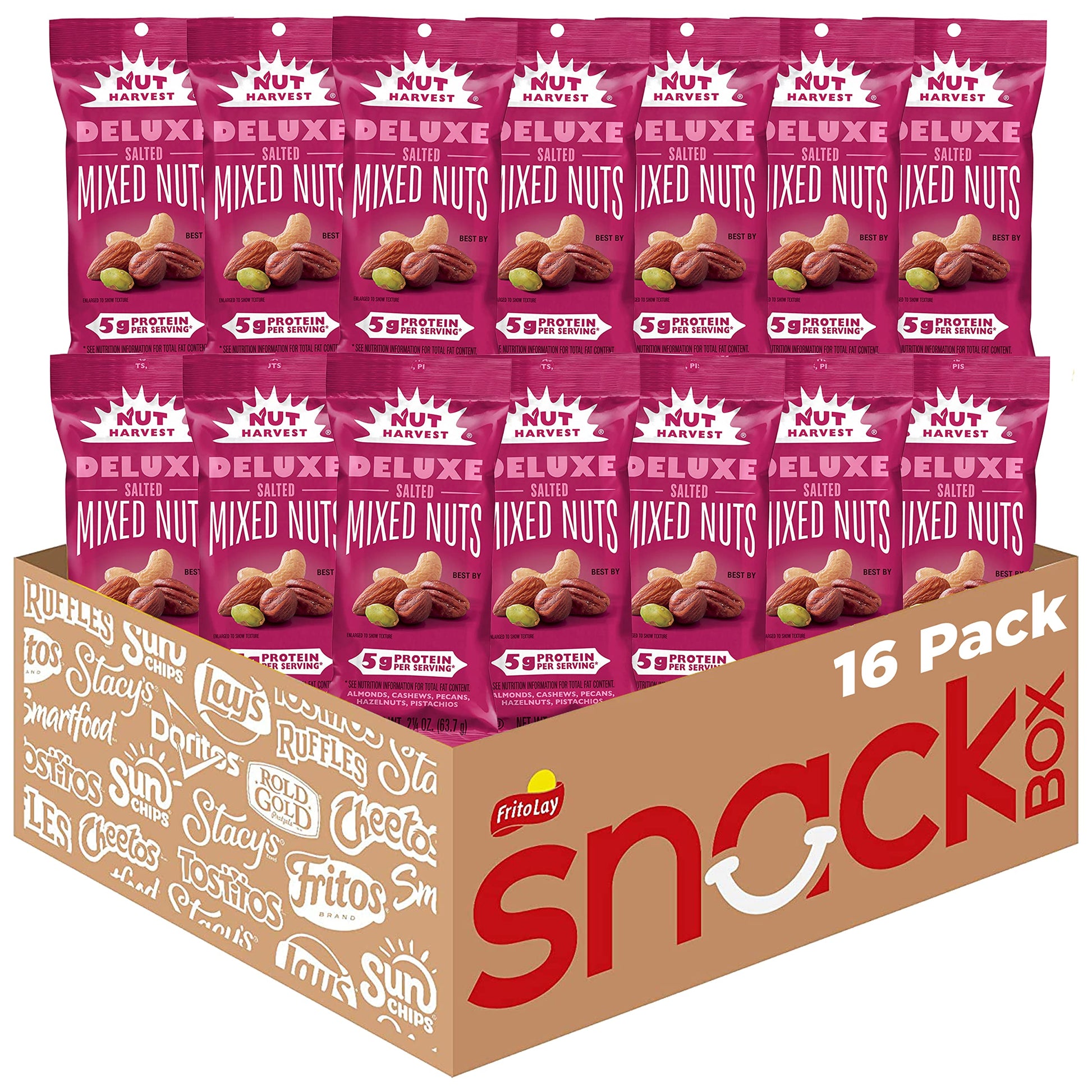 Nut Harvest Deluxe Mixed Nuts, 2.25 Ounce (Pack Of 16)