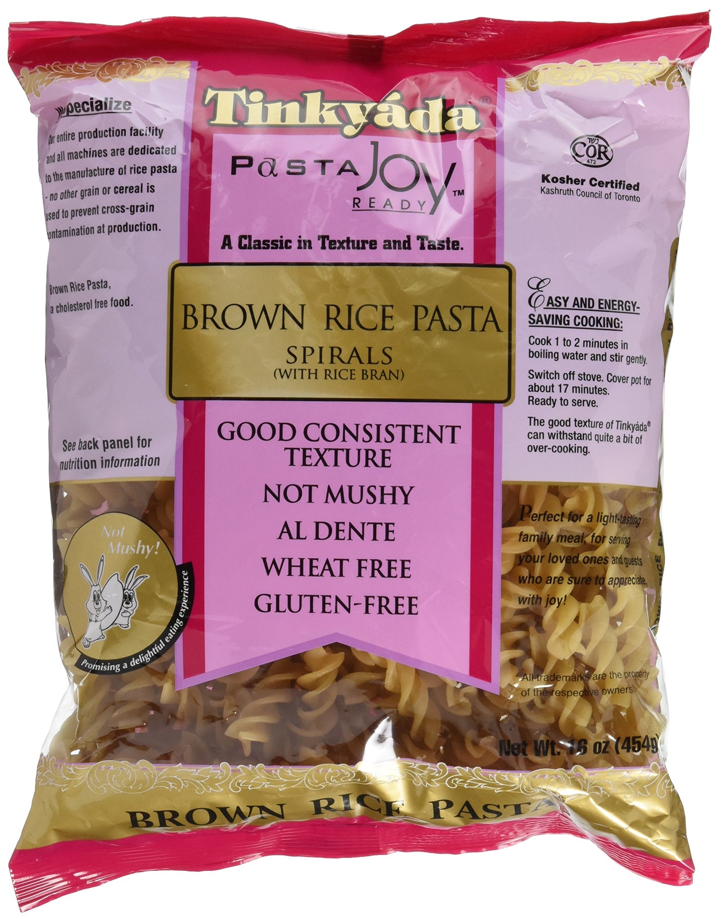 Tinkyada Brown Rice Spirals (3x16oz.)