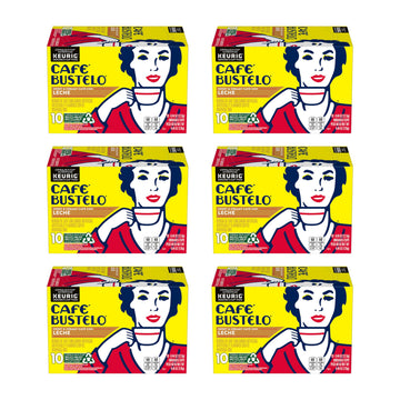 Caf   Bustelo Caf   con Leche Flavored Espresso Style Coffee, 60 Keurig K-Cup Pods