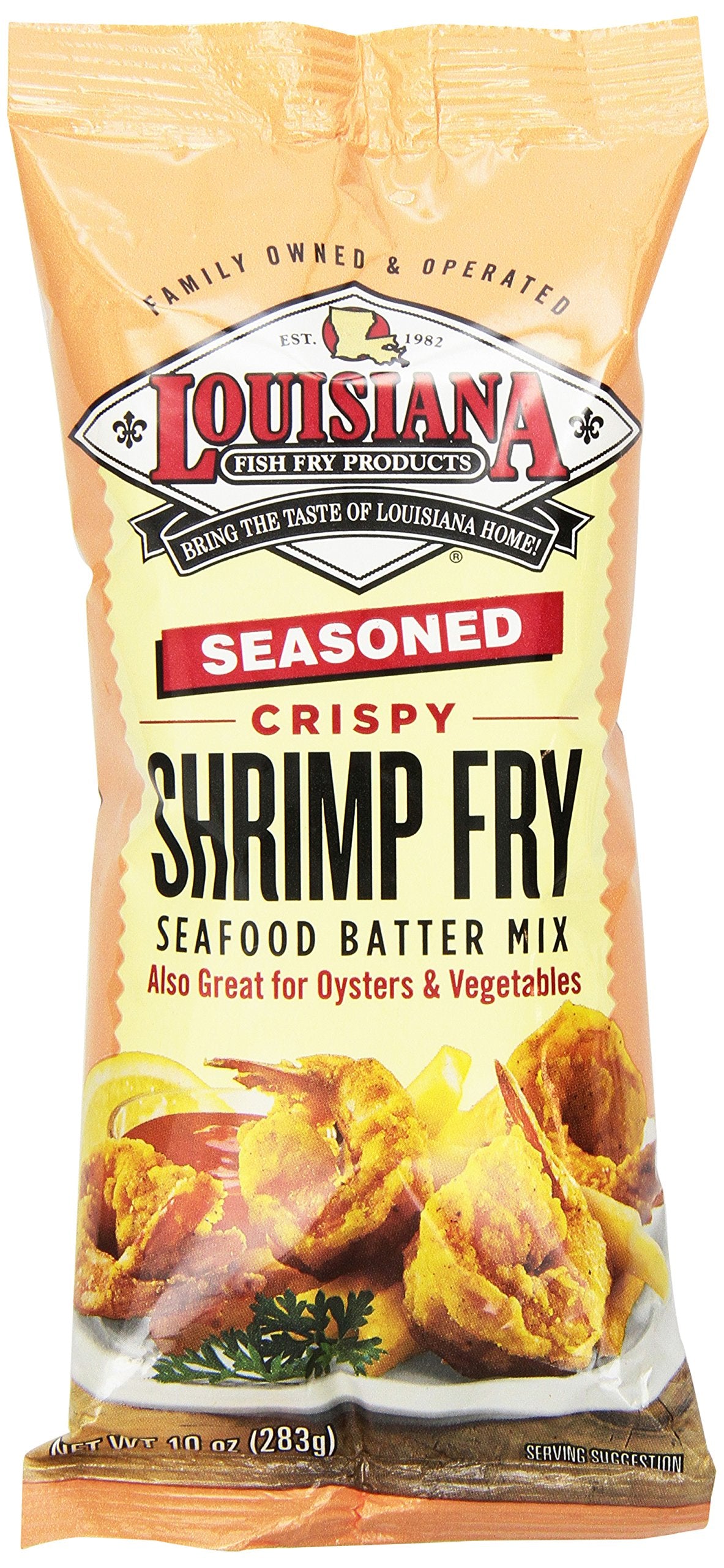 Louisiana Fish Fry Products Shrimp Fry, 10-Ounce Bags (Pack of 12)