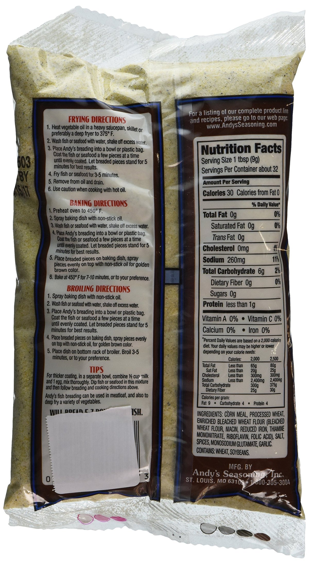 Andys Seasoning Yellow Fish Breading 10Oz(Pack Of 3)