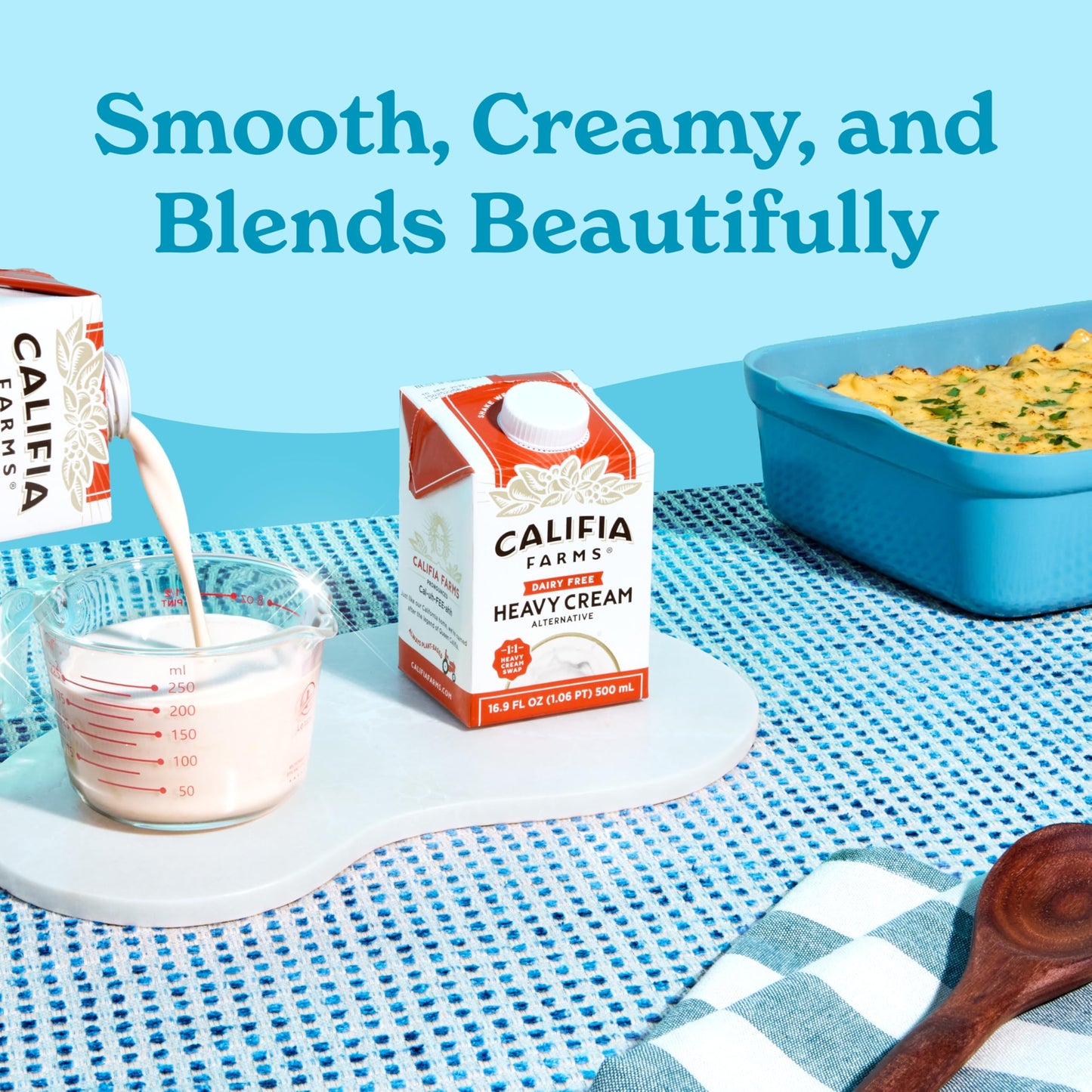 Califia Farms - Heavy Whip Cream Dairy Free Substitute 16.9 Oz, Soy Free, Plant Based, Vegan, Non GMO, Sugar Free, Heavy Whippin