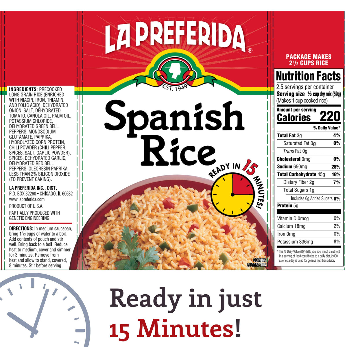 La Preferida Spanish Rice, 5.25-Ounce Boxes (Pack Of 12)