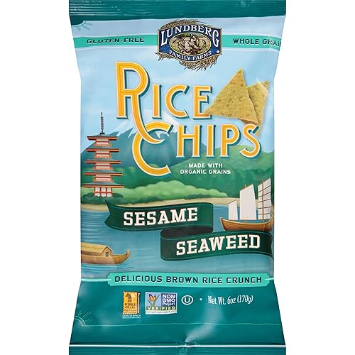 Lundberg Family Farms Sesame Seaweed Rice Chips - Case Of 12 - 6 Oz(D0102H5Wdjp)