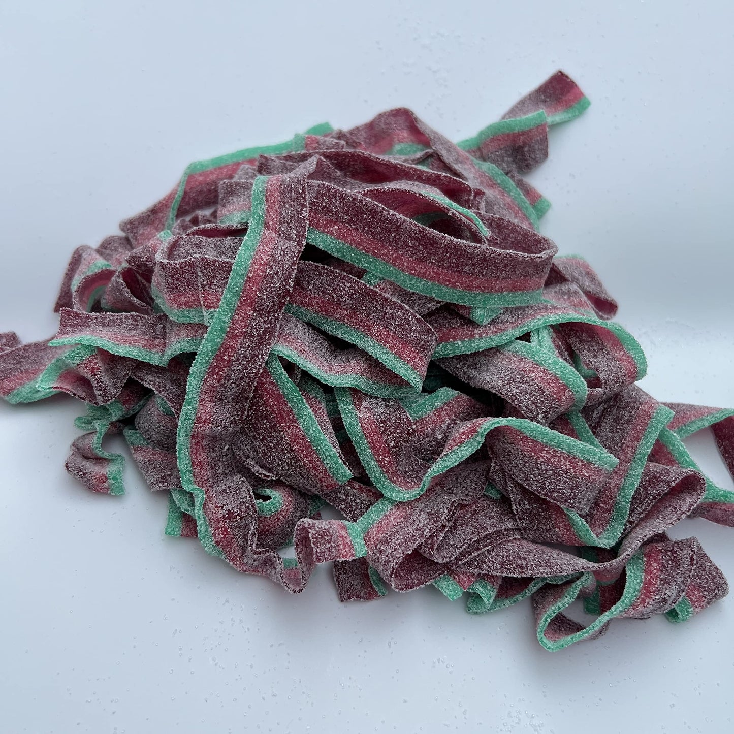 SweetGlob Sour Gummy Belts Candy (2 Pound, Sour Watermelon)