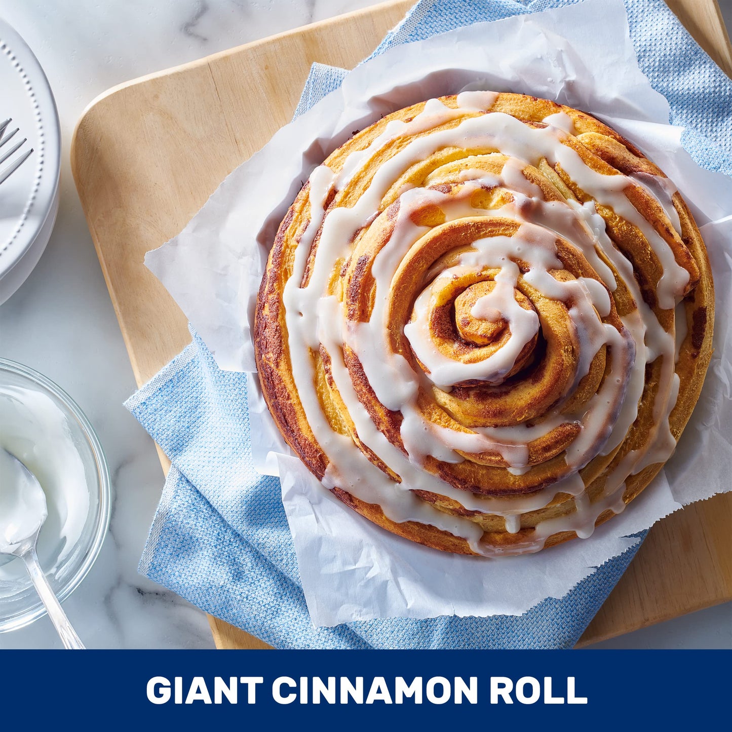 Pillsbury Grands! Cinnamon Rolls with Cinnabon Cinnamon and Cream Cheese Icing, Refrigerated Canned Pastry Dough, 5 Ct, 17.5 oz