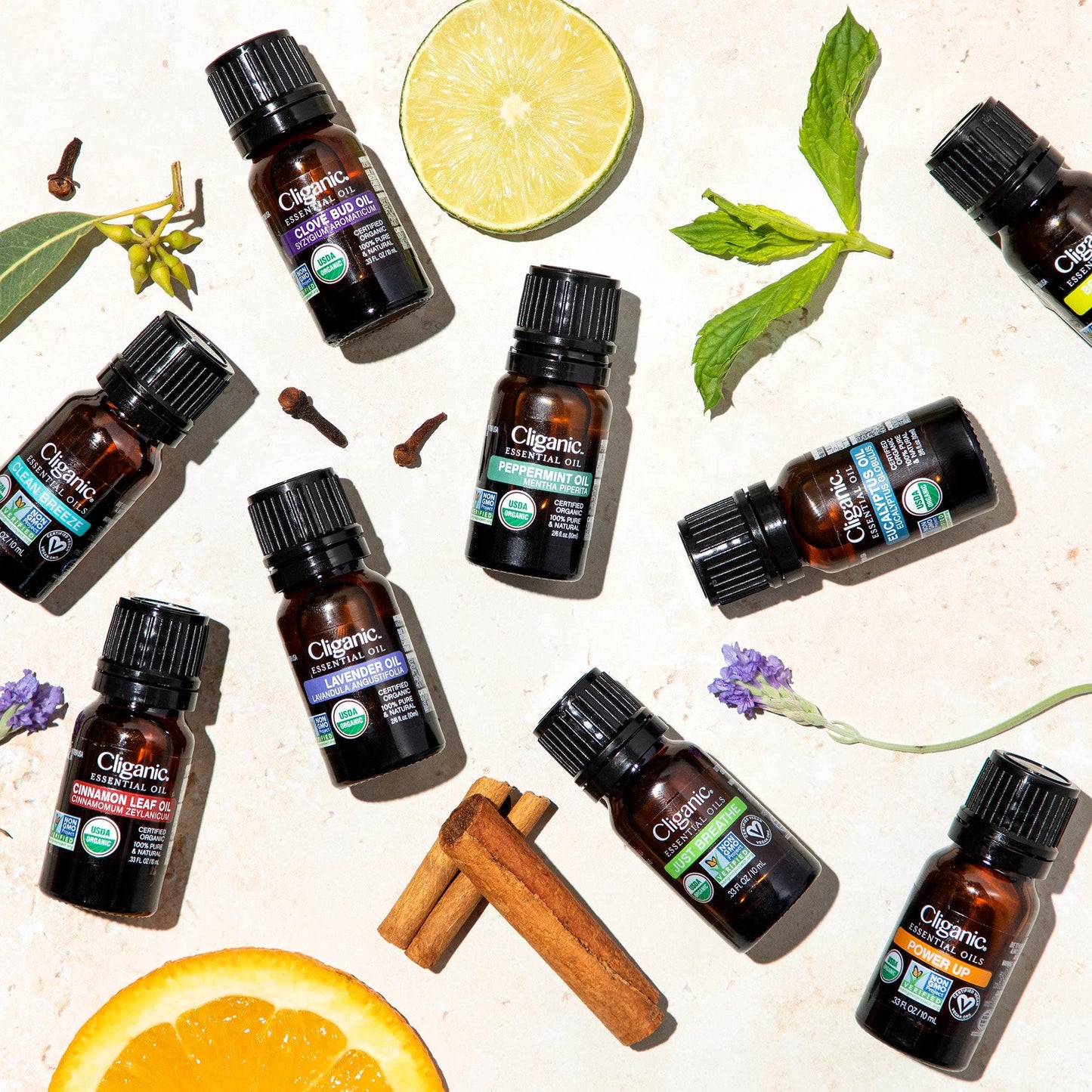 Cliganic Organic Lemon Tea Tree Essential Oil, 100% Pure Natural For Aromatherapy  Non-Gmo Verified