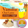 Gya Tea Co Vanilla Chai Latte Tea Gift Set (16 Count) - Decaf Tea Pod For Lovers Get Well Gifts - Manually Harvested - Enjoy Hot Or Iced