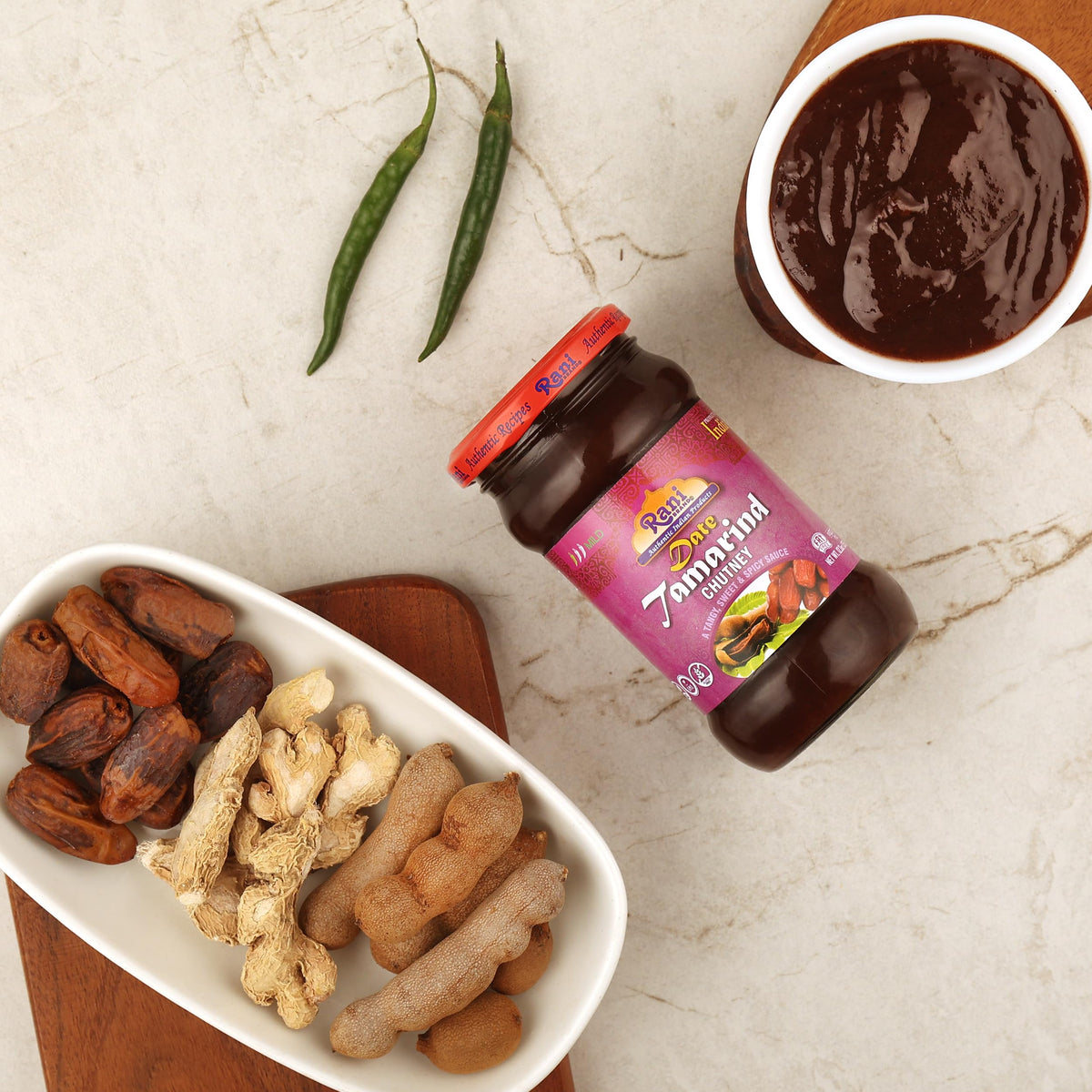 Rani Dates & Tamarind (Imli) Chutney 11.5Oz (325G) Glass Jar, Ready To Eat, Vegan ~ Gluten Free | Non-Gmo | No Colors | Indian Origin