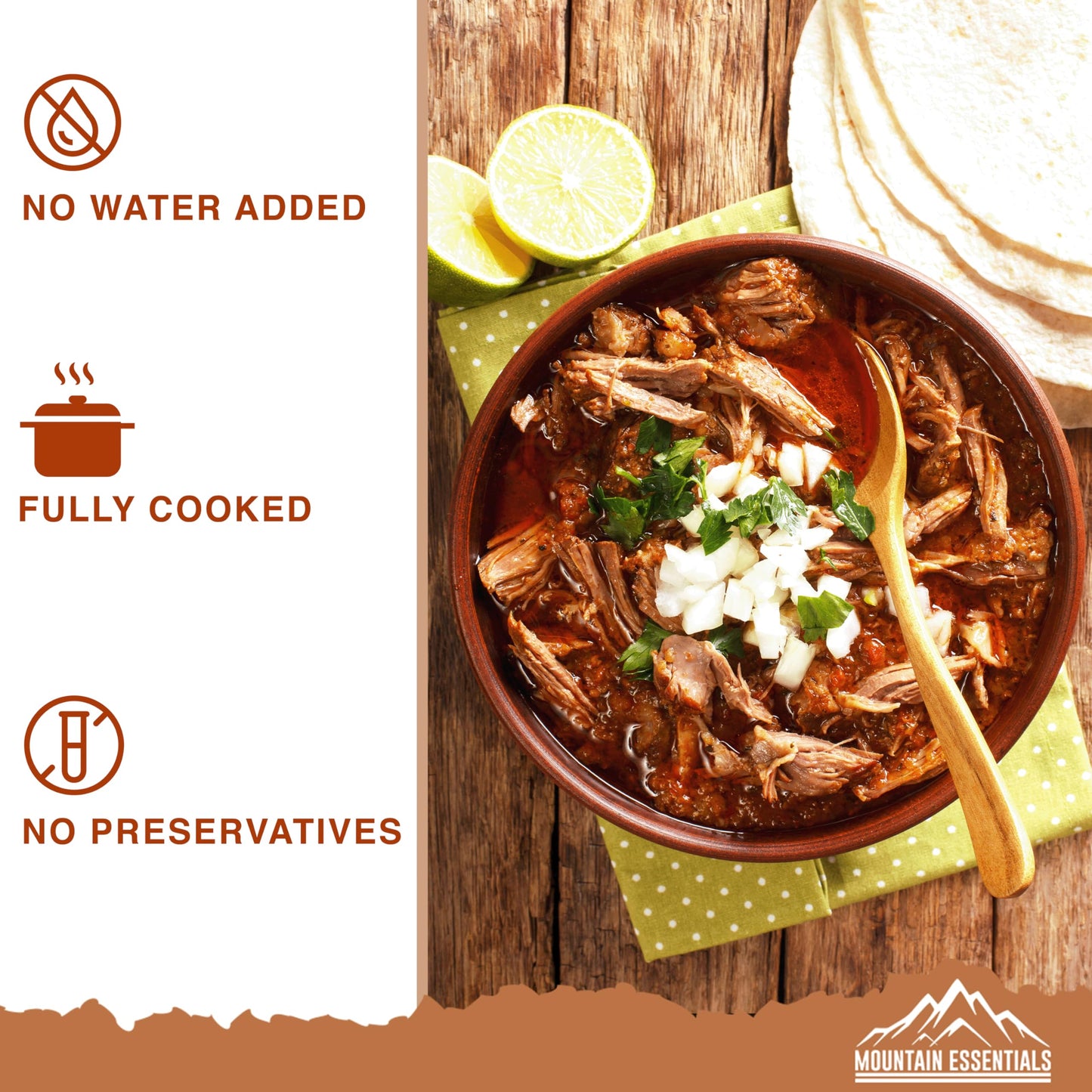 MOUNTAIN ESSENTIALS All Natural Canned Beef, Gluten Free, 28 Oz, Ready to Eat, Emergency Food, Pack of 1