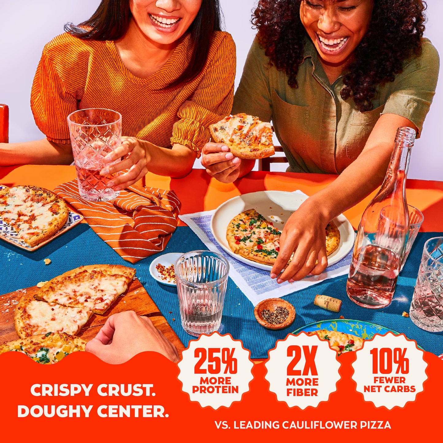 Banza Margherita Frozen Pizza from Chickpeas - High Protein, Gluten Free, 10.9oz