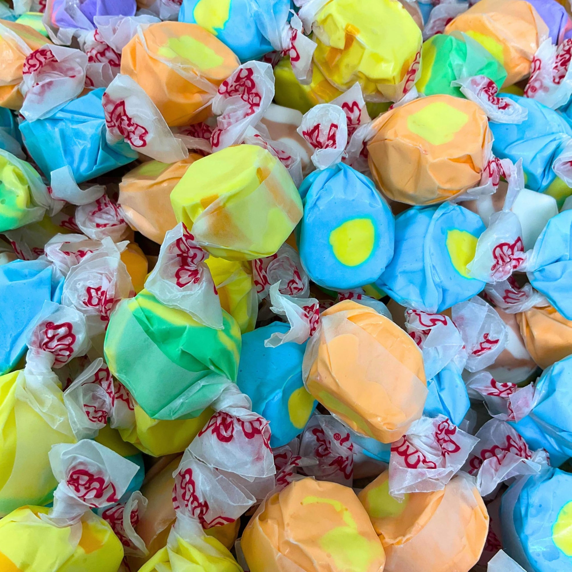 Assortit Holiday Premium Tropical Saltwater Taffy Mix, Nut & Gluten Free, 1 lb Bag, Multi-color, 60+ Pieces Individually Wrapped