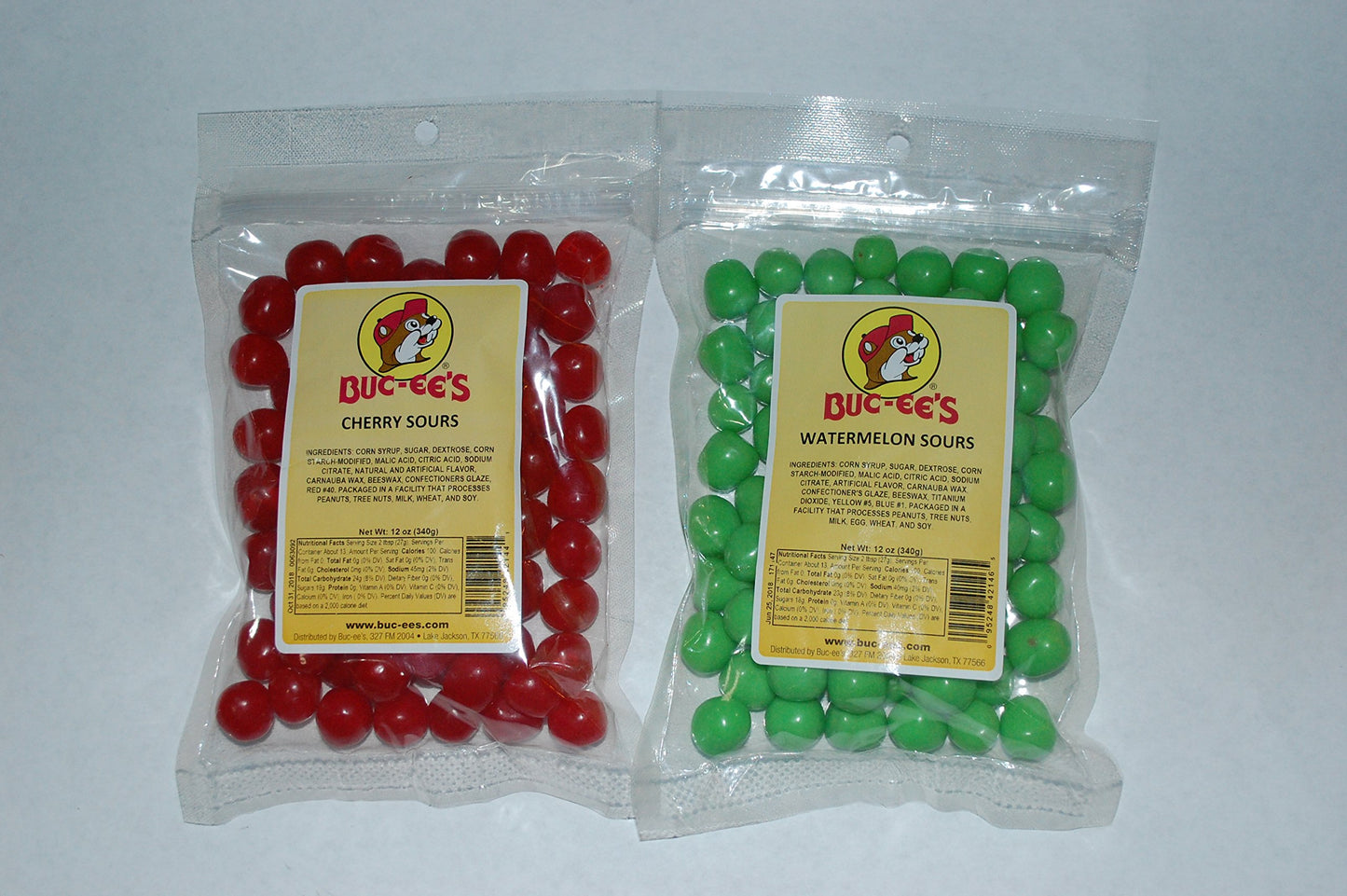 Buc-ees Sour Candy Bundle - Cherry Sours & Watermelon Sours