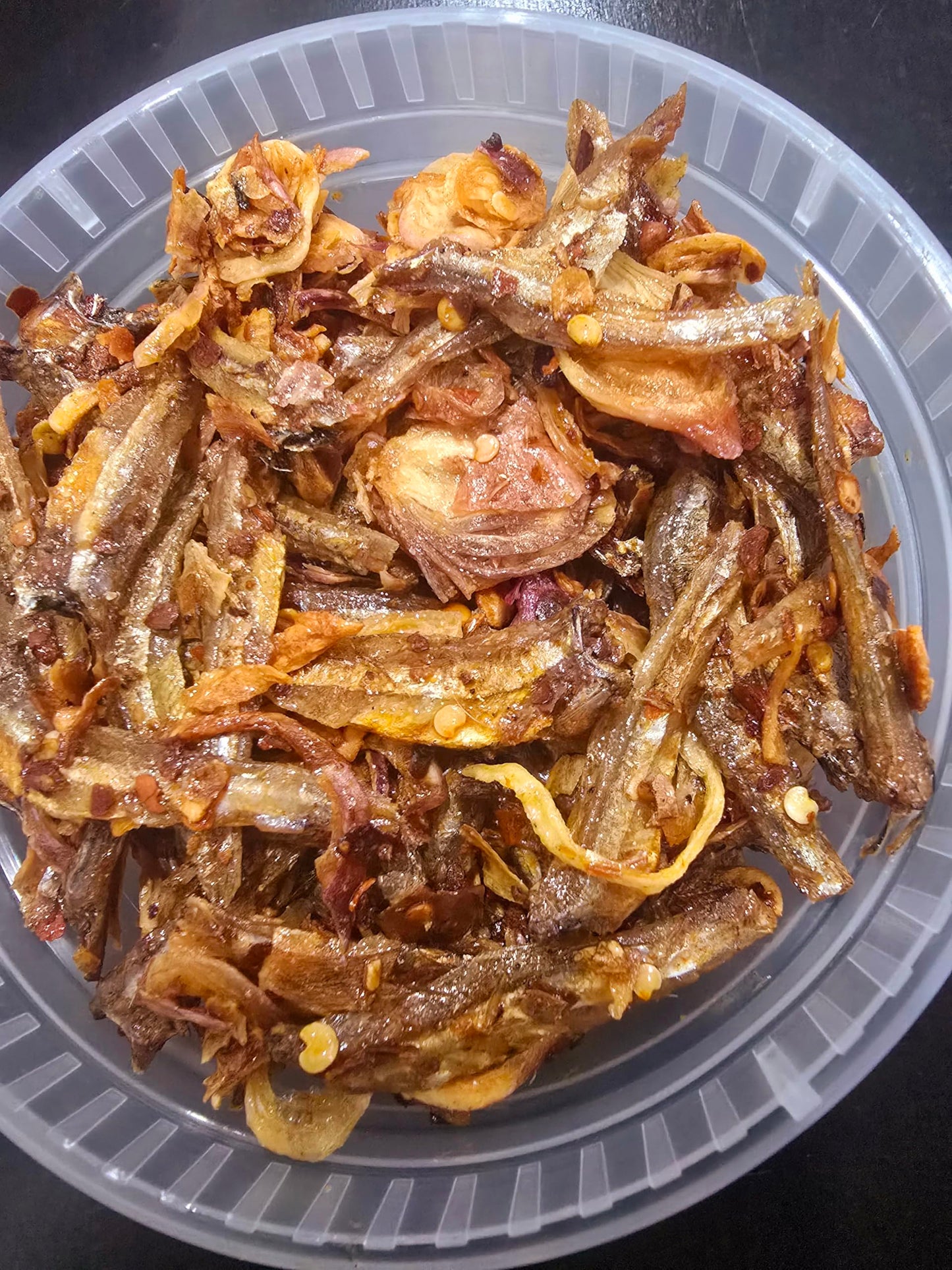 Zam&Yu Oriental Foods Market: Fried Anchovy Headless (spicy)/ ??????????????????????? (2 container)
