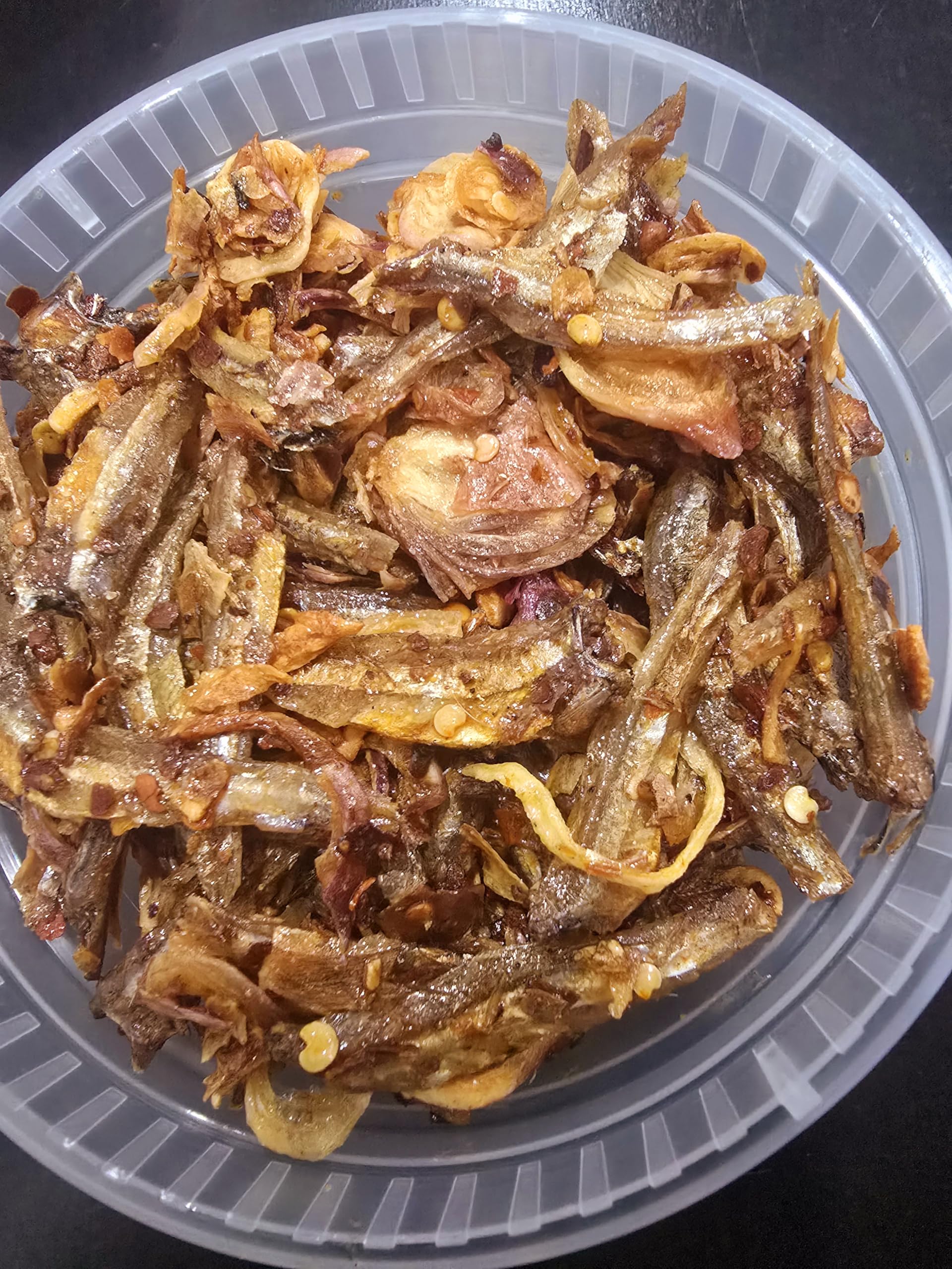 Zam&Yu Oriental Foods Market: Fried Anchovy Headless (spicy)/ ??????????????????????? (2 container)