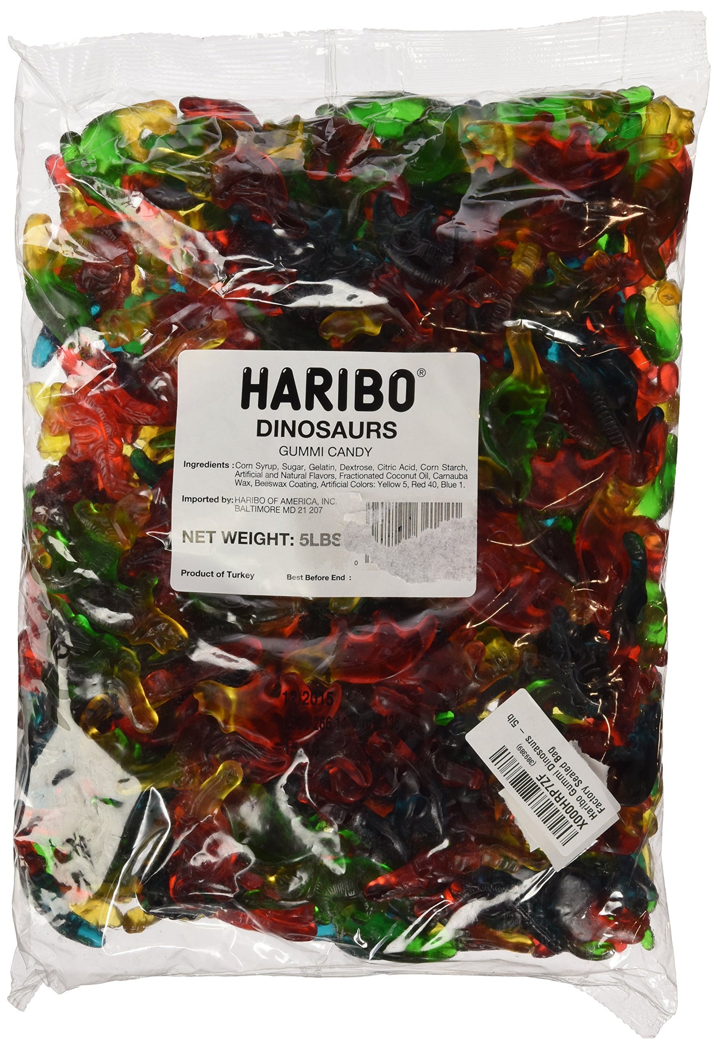 HARIBO Gummi Candy, Dinosaurs, 5 lb. Bag