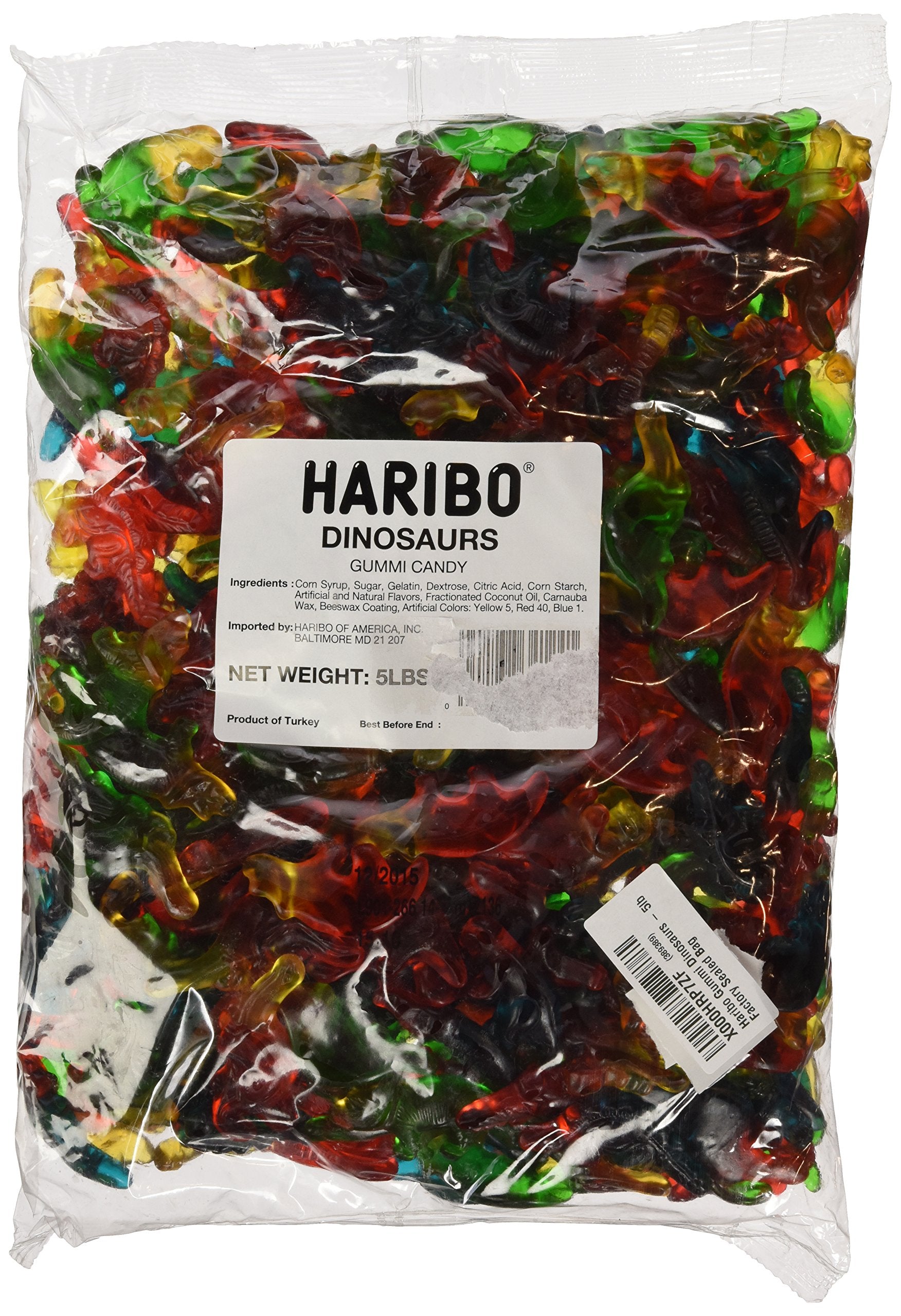 HARIBO Gummi Candy, Dinosaurs, 5 lb. Bag