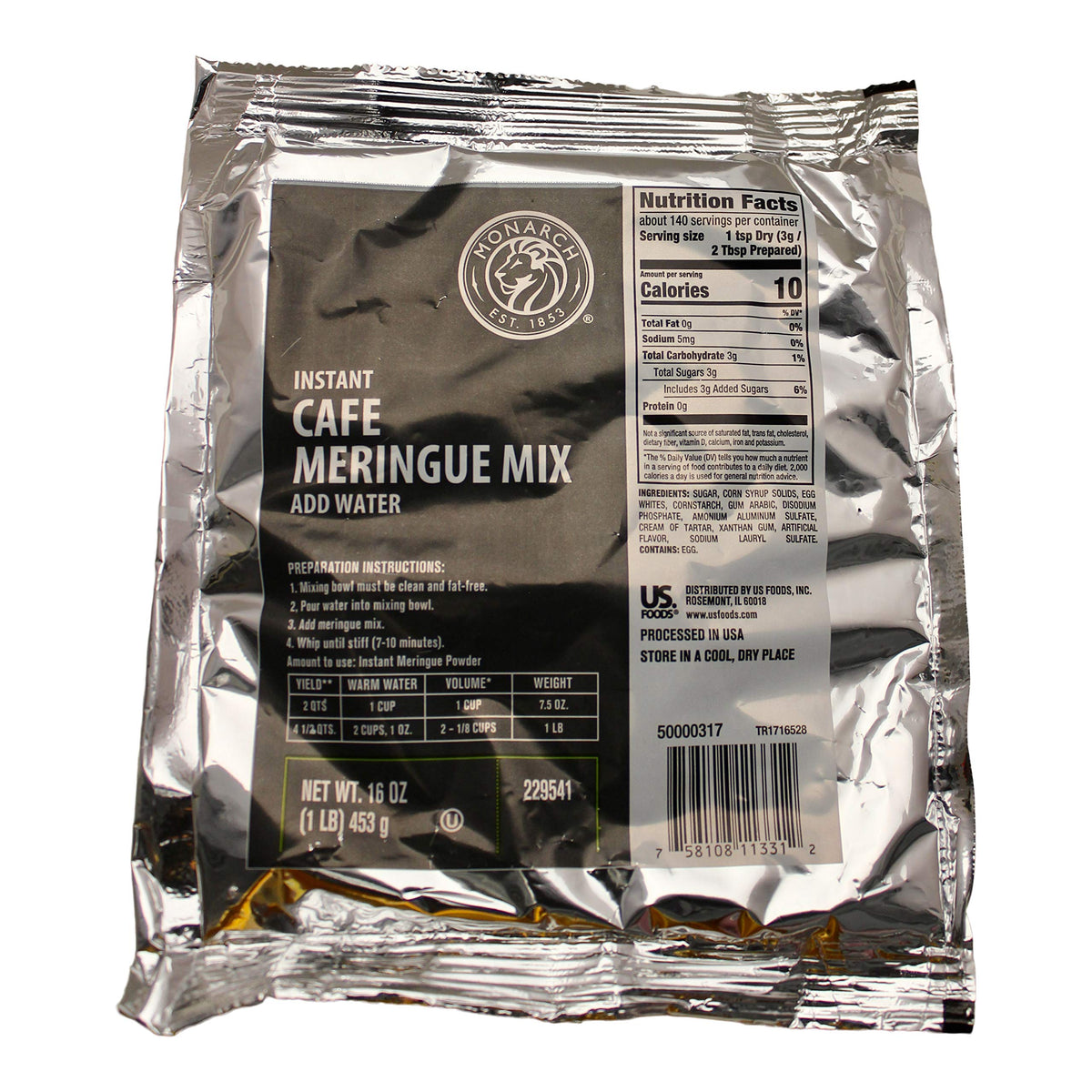 Habanerofire Instant Meringue Mix Powder, Vanilla Flavor, 1 Pound Pack