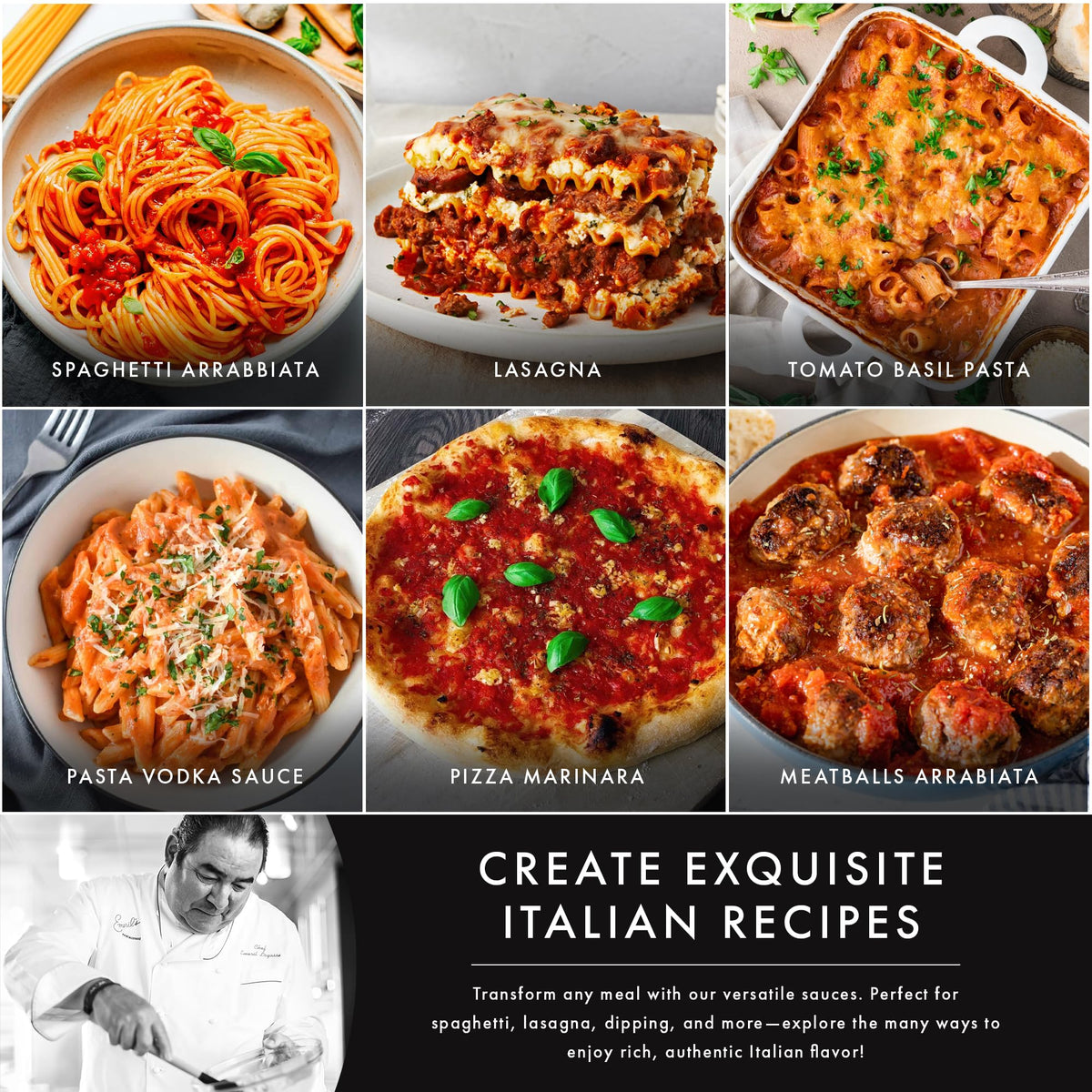 Emeril Lagasse Pasta Sauce - 25 Oz Jar Homestyle Marinara 6-Pack Gourmet Sauces: Best For Homemade Pasta, Spaghetti, Pizza & More - Enhanced, Bold & Flavorful