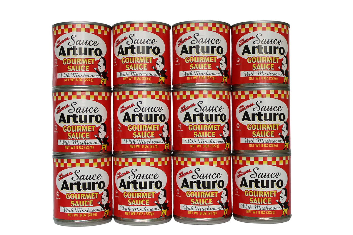 Arturo Gourmet Sauce With Mushrooms - (Pack Of 24) (8 Oz) - Tomato Sauce Enhancer - Spaghetti Sauce Enhancer - Marinara Sauce Fr