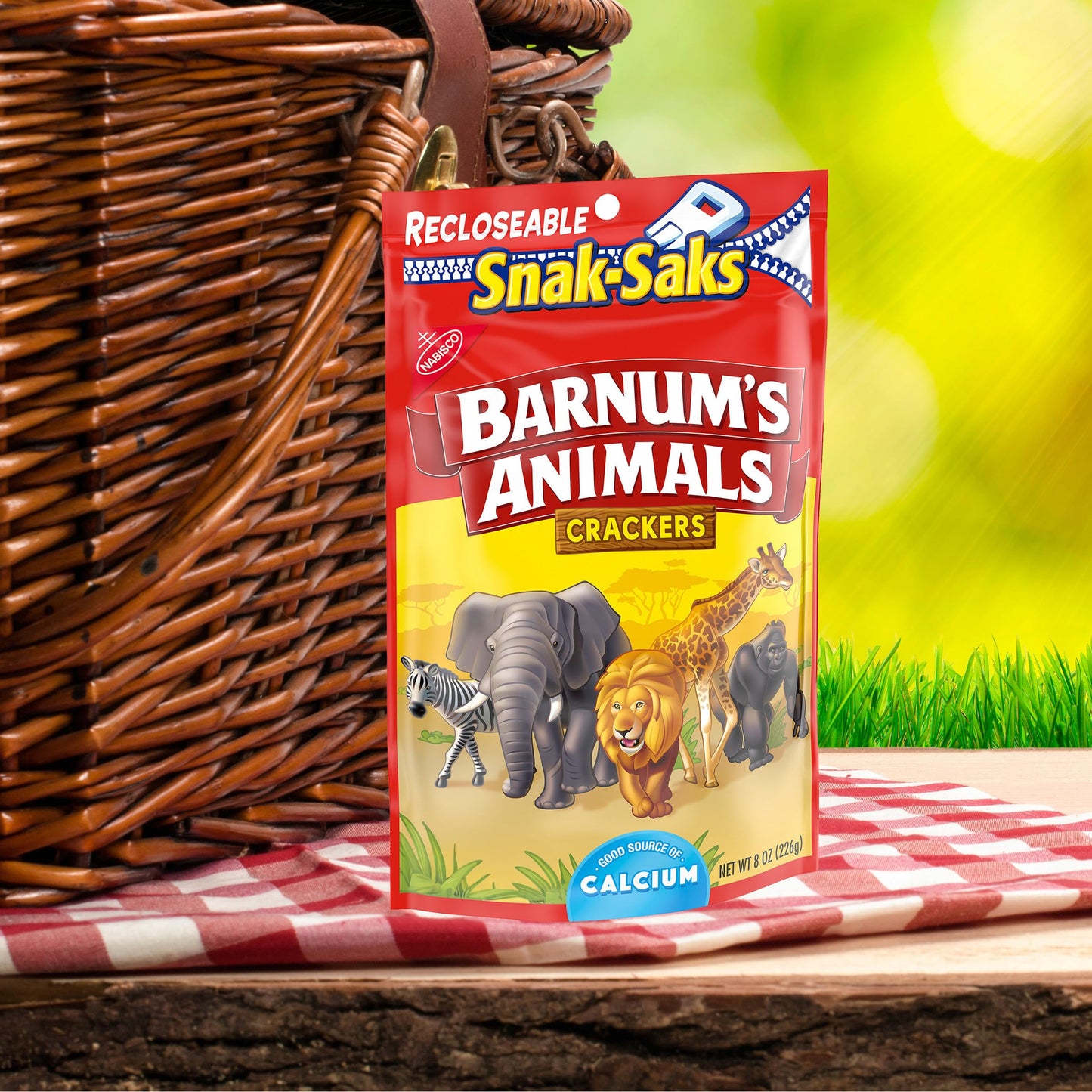 Barnums Animal Crackers, Snak-Saks, 8 oz