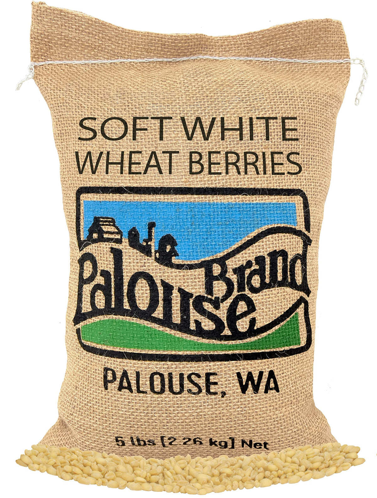 Soft White Wheat Berries | 5 Lbs | Family Farmed In Washington State | 100% Desiccant Free | Non-Gmo Project Verified | 100% Non