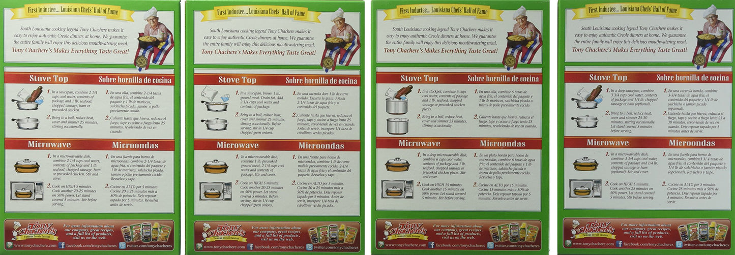Tony Chachere Rice Dinner Mix, Variety Pack, 4 Count
