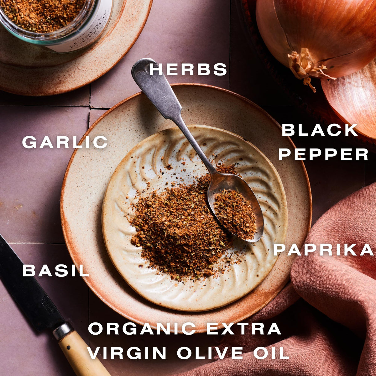 Dalkin & Co. Gabys Everyday  Turkey Brine Herbs  Garlic & Smoky Paprika Blend  Versatile Cooking Seasoning for Pantry & Kitchen  Eco Friendly Reusable Jar  No Fillers or Additives  3.8 oz