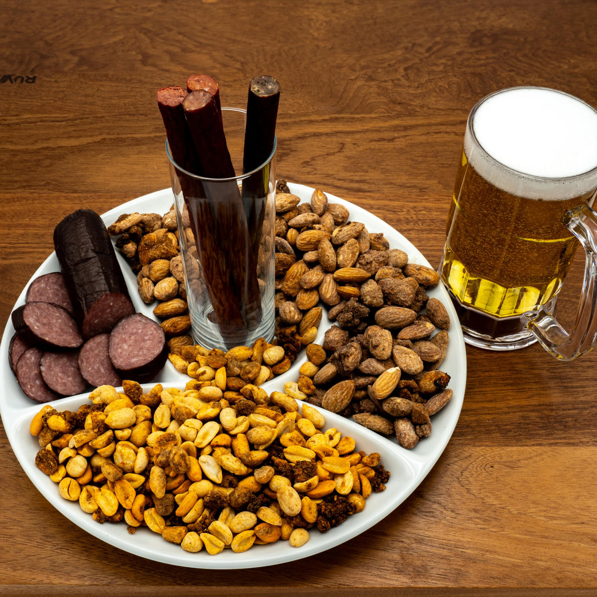 Beef Jerky Gift Basket for Men - Great Gift for Men, Dad - Includes Exotic Jerky Snacks, Alligator, Venison, Boar, Gourmet Nuts,