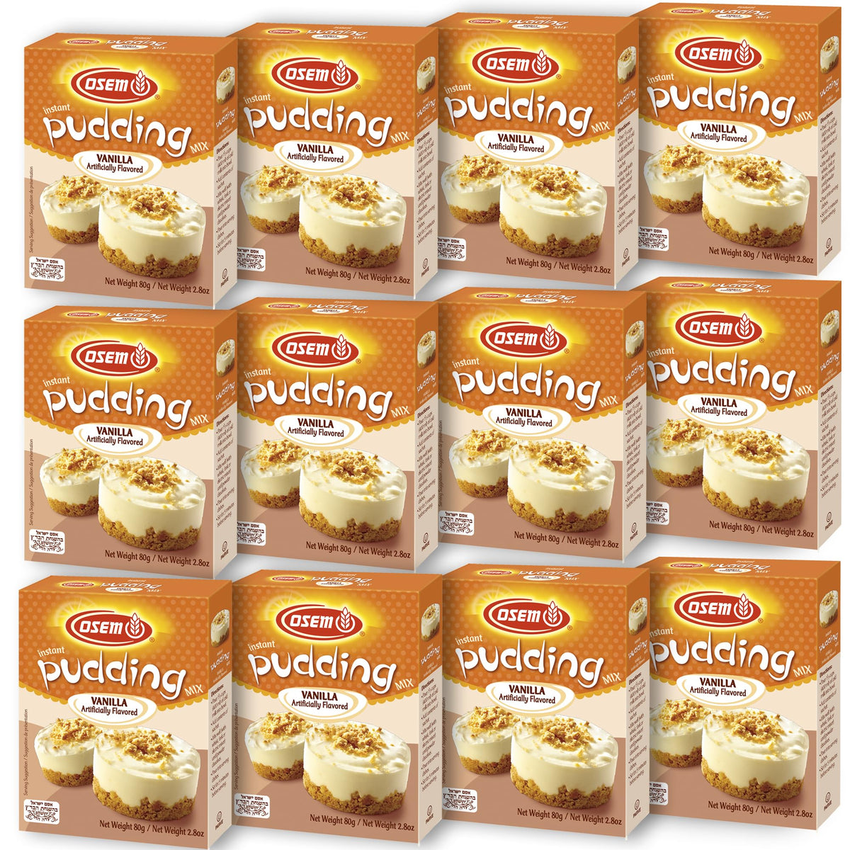 Osem Israeli Vanilla Instant Pudding Mix, 2.8-ounces (Pack of 12)