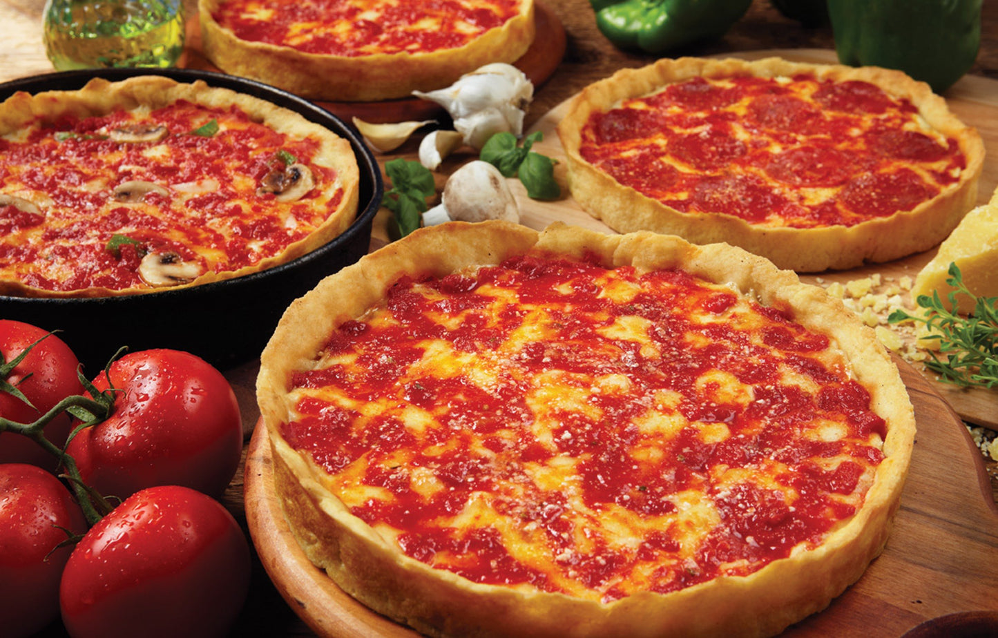Four Lou Malnati's Deep Dish Pizzas (2 Sausage 2 Pepperoni)