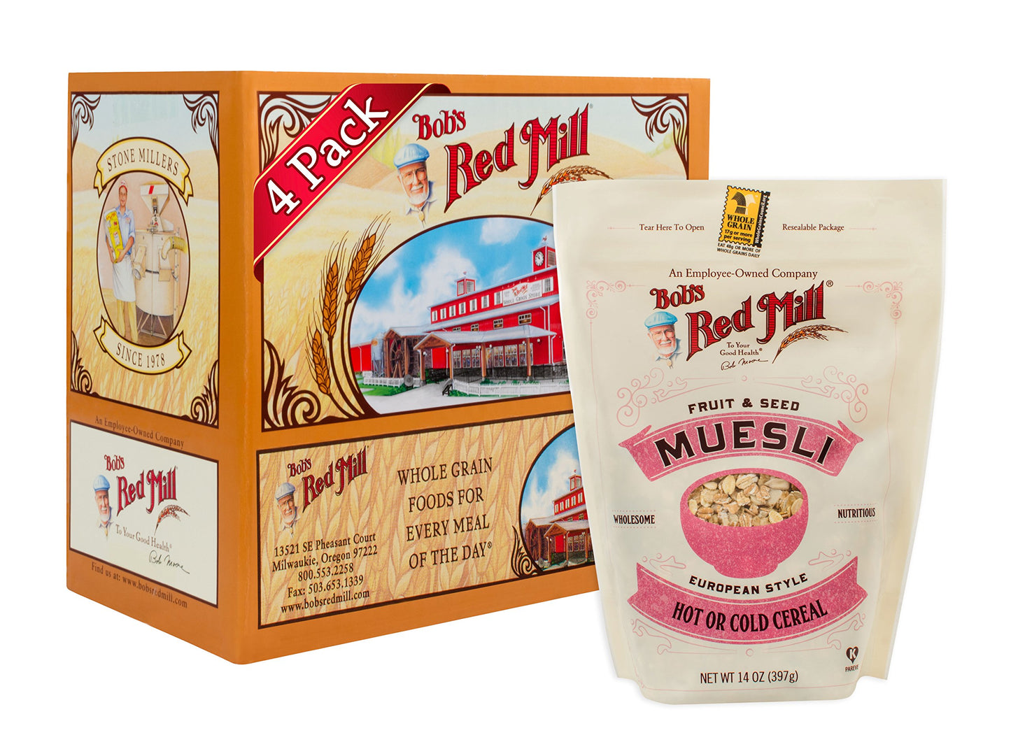Bobs Red Mill Fruit & Seed Muesli, 14-ounce (Pack of 4)