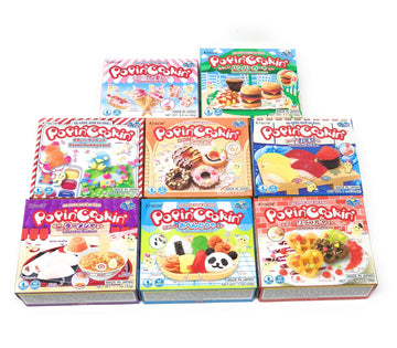 Popin’ Cookin Diy Candy Kit (8 Pack Varieties) - Tanoshii Bento, Ramen And Waffle, Cakes, Sushi And Donuts, Hamburger, And Kawaii Gummy Land In Fusion Select Gift Box