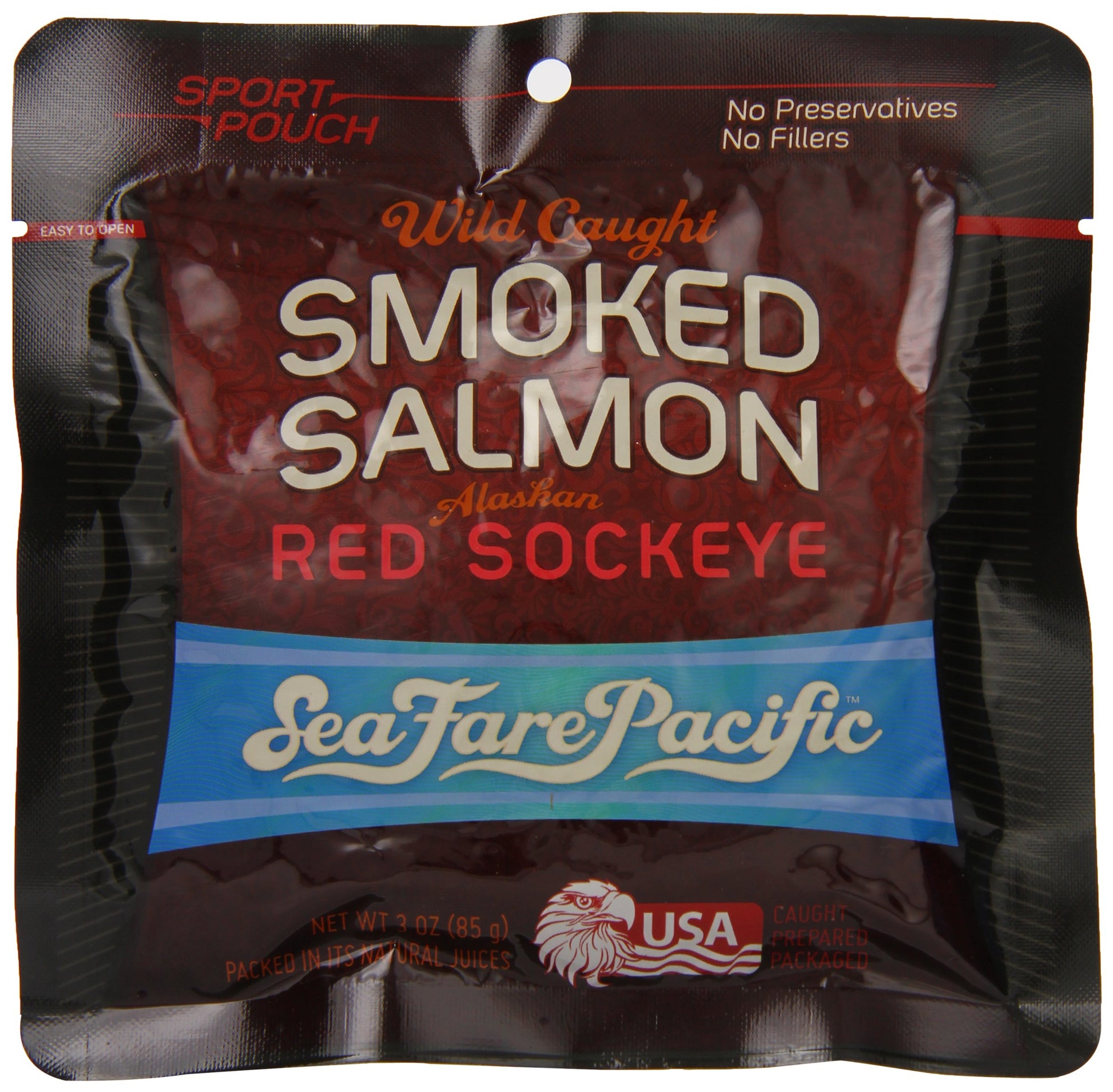 Sea Fare Pacific Wild Caught Rich Flavor Sockeye Salmon Sport Pouch  3 Ounce (Pack Of 12)