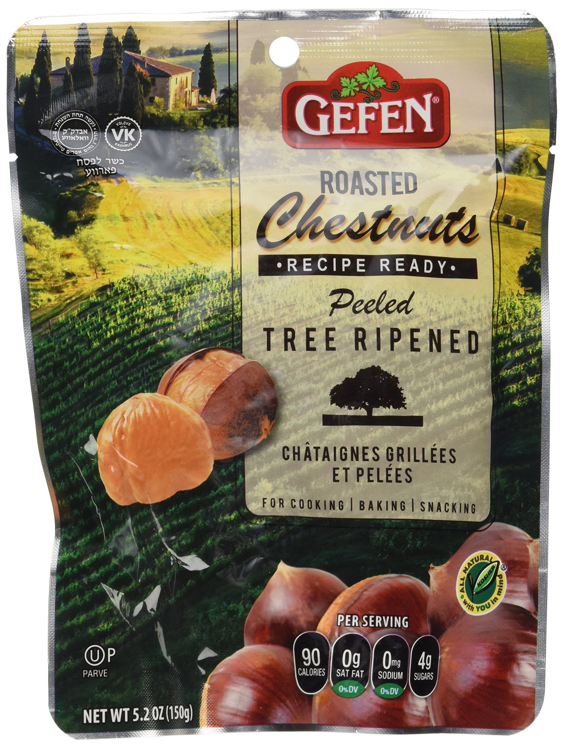 Gefen Whole Chestnuts, Roasted & Peeled , 5.2 oz, 3 pk