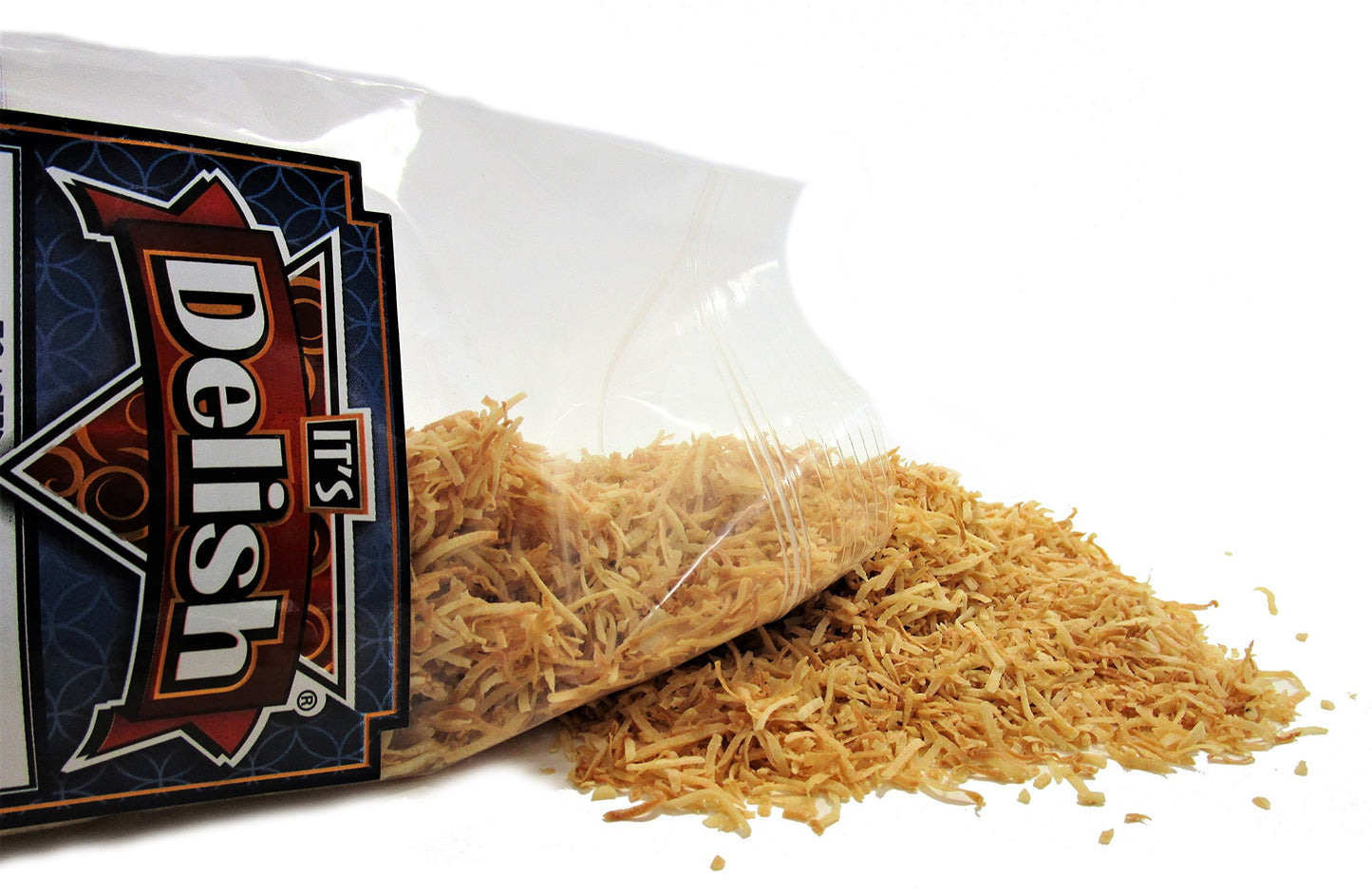 Gourmet Toasted Unsweetened Coconut Fancy Shred Flakes By It'S Delish -10 Lbs Bulk Bag - Creative Snacks Favorite Food Crunch -