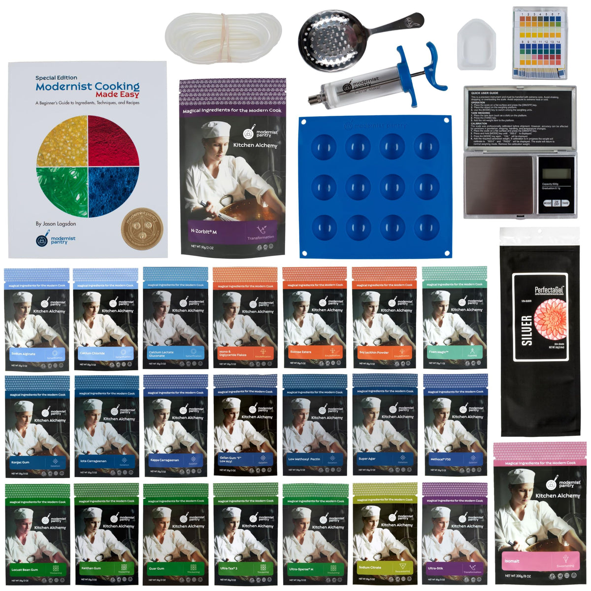 Modernist Pantry Molecular Gastronomy Starter Kit - 162 Piece Set - Non-GMO, Gluten-Free