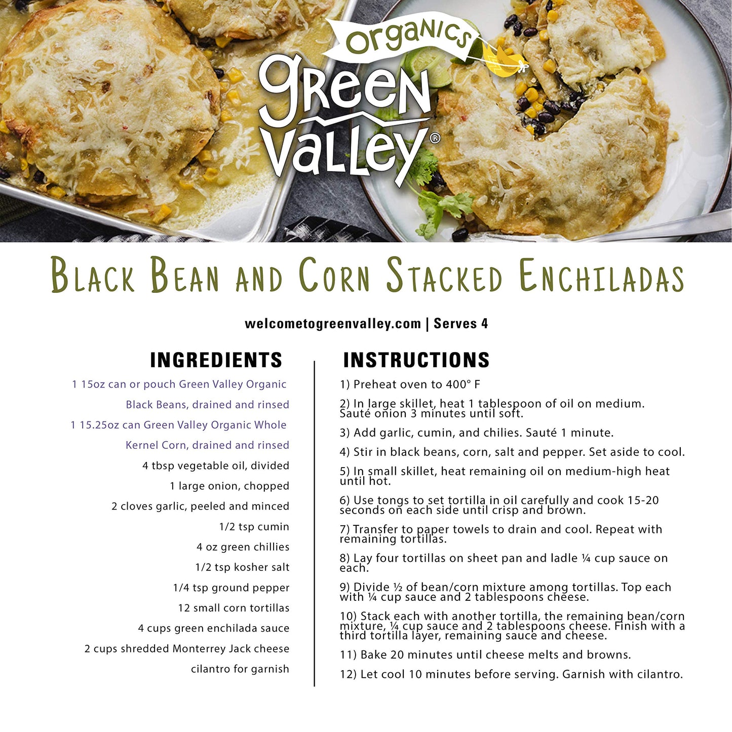 Green Valley Organics Black Beans Pouch, 15.5 Ounce (Pack Of 12)