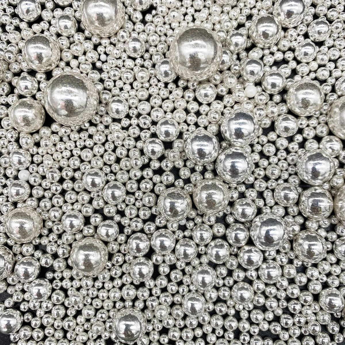 Weraru Edible Silver Pearl Sugar Sprinkles Candy Mixing Size Baking Edible Cake Decorations Cupcake Toppers Cookie Decorating Ce