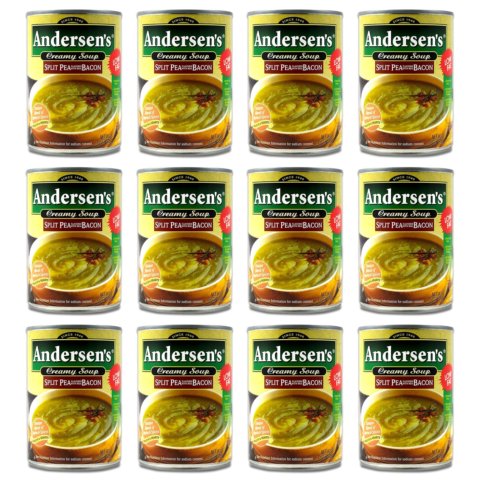 Andersen's - Split Pea with Bacon Soup - 15 oz - 12 pack