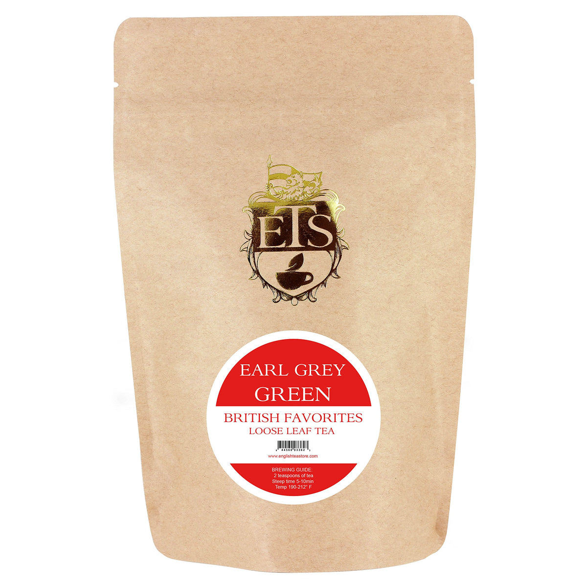 English Tea Store Loose Leaf, Earl Grey Green Tea Pouches, 4 Ounce