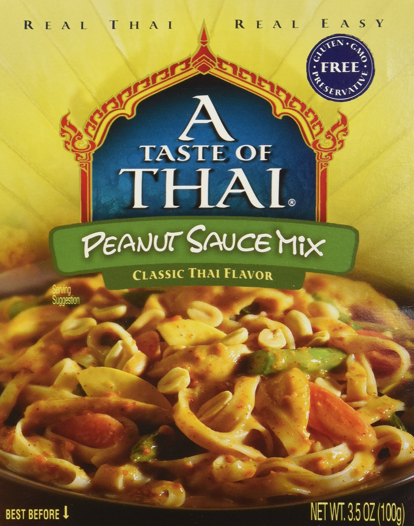 A Taste of Thai Peanut Sauce Mix Packets | Authentic Thai-Style Sauce with Ground Peanuts & Traditional Spices | Ready in Minute