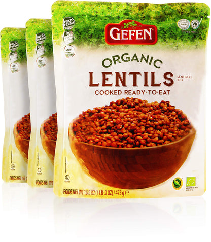 Gefen Organic Ready to Eat Lentils 16.9oz (6 Pack)