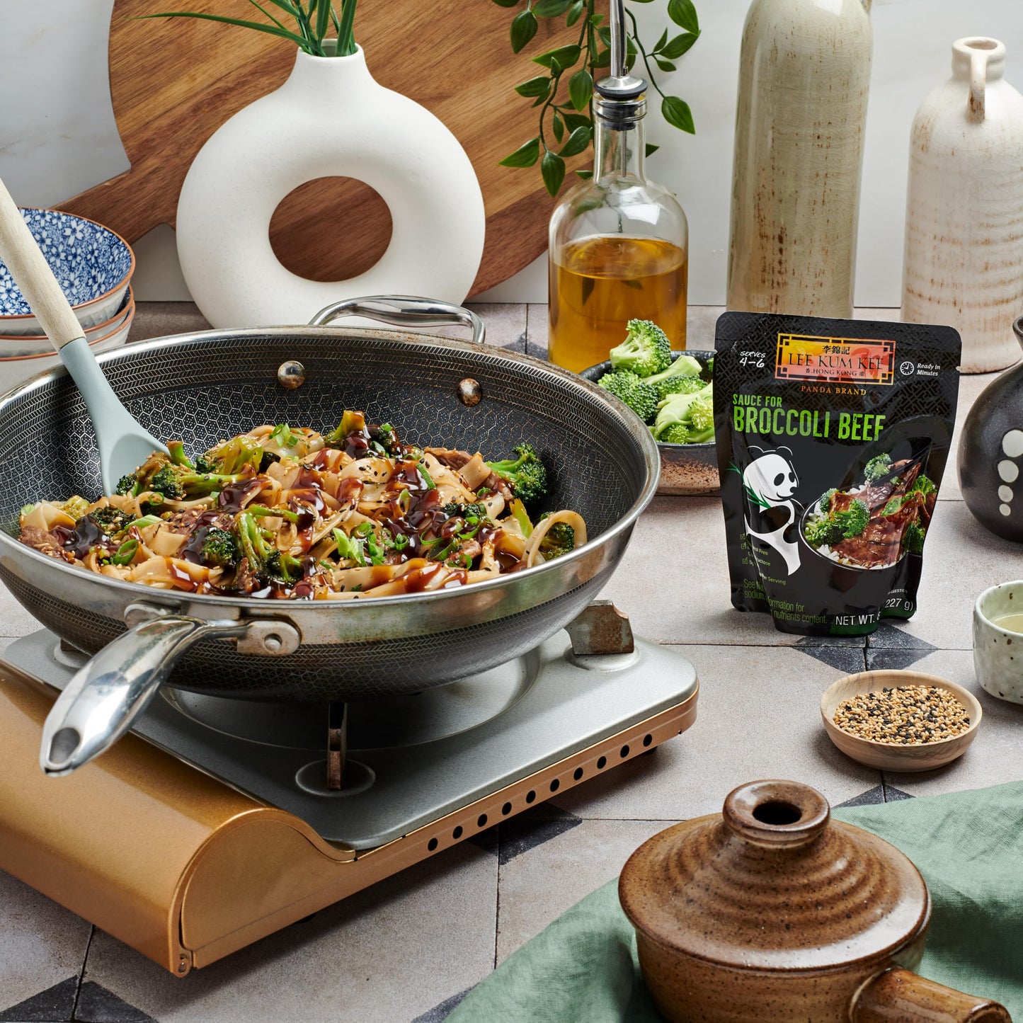 Lee Kum Kee Panda Brand Sauce for Broccoli Beef, 0g Trans Fat, No Artificial Flavors, No High Fructose Corn Syrup, Cholesterol F
