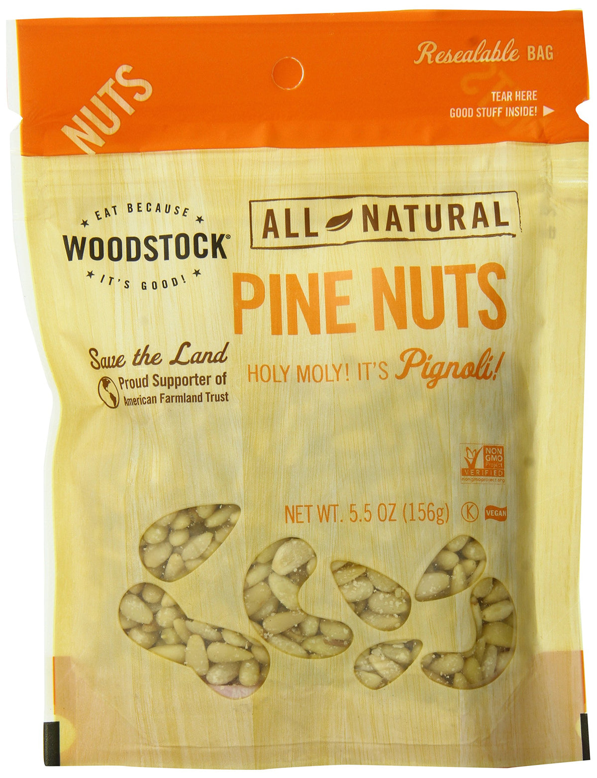 Woodstock Pine Nuts, 5.5-Ounce Bags (Pack of 2)