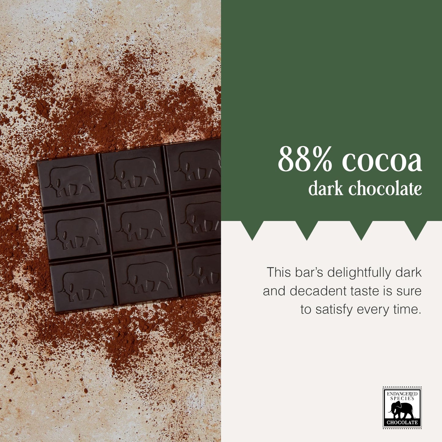 Endangered Species  Extra Dark Chocolate Panther  3 oz